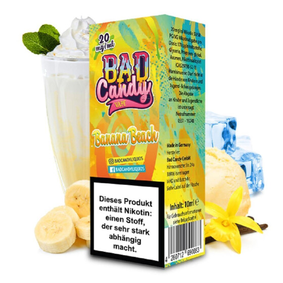 Bad Candy Banana Beach 10ml Nikotinsalz Liquid 10mg