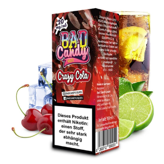 Bad Candy Crazy Cola 10ml Nikotinsalz Liquid 10mg