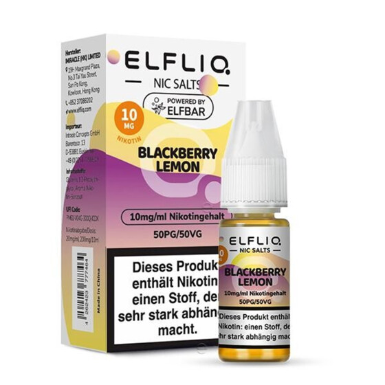 Elfliq by Elfbar Blackberry Lemon 10ml Nikotinsalz Liquid 10mg