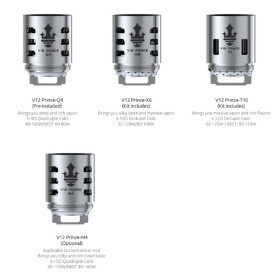 Smok TFV12 Prince Coils 3er Pack V12 Prince-Dual Mesh...